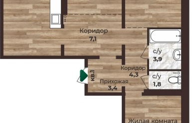 Продается 3 ком.