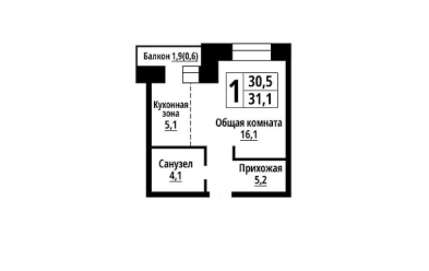 Продается 1 ком.