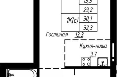 Продается 1 ком.