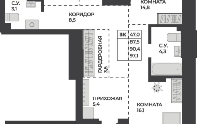 Продается 3 ком.