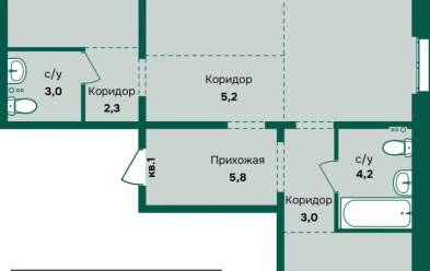 Продается 3 ком.