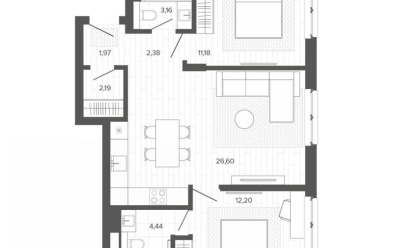 Продается 3 ком.