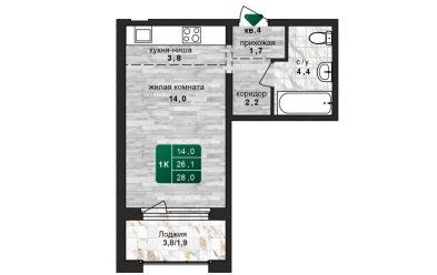 Продается 1 ком.