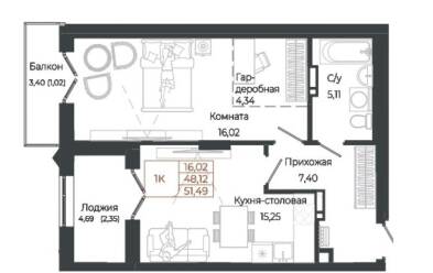 Продается 1 ком.
