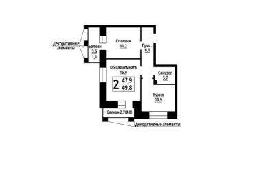 Продается 2 ком.