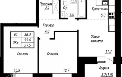 Продается 3 ком.
