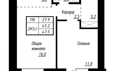 Продается 2 ком.