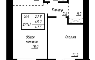 Продается 2 ком.