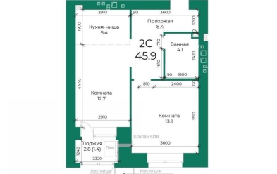 Продается 2 ком.