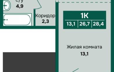Продается 1 ком.