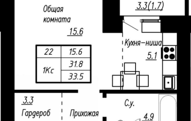 Продается 1 ком.