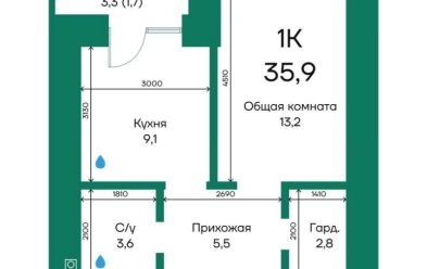 Продается 1 ком.