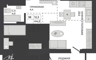 Продается 1 ком.