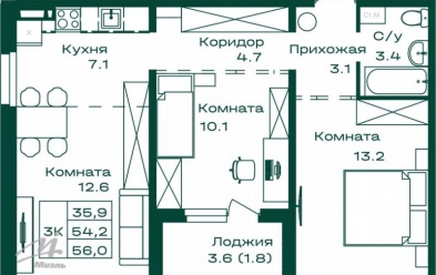 Продается 3 ком.