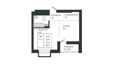 Продается 1 ком.