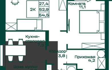 Продается 2 ком.