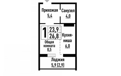 Продается 1 ком.