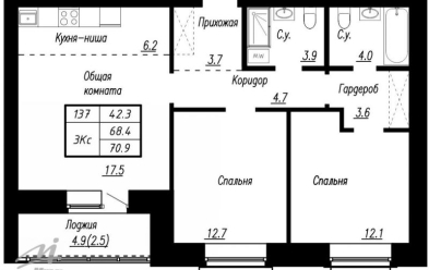 Продается 3 ком.