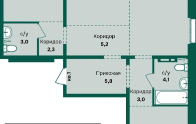 Продается 3 ком.