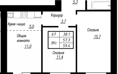 Продается 3 ком.