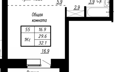Продается 1 ком.