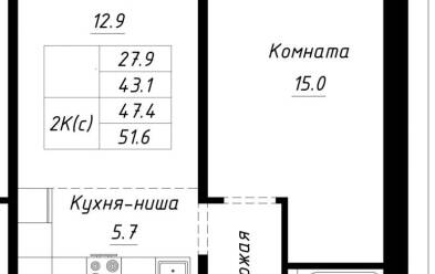 Продается 2 ком.