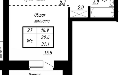 Продается 1 ком.