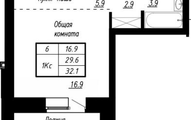 Продается 1 ком.