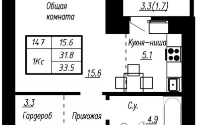 Продается 1 ком.