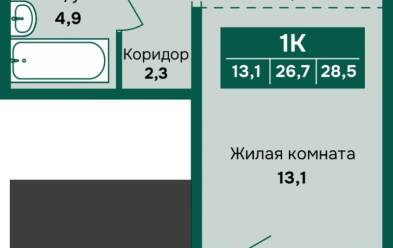 Продается 1 комн.