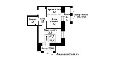 Продается 1 ком.