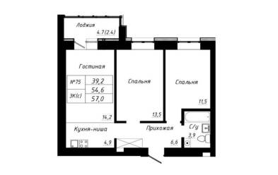 Продается 3 ком.