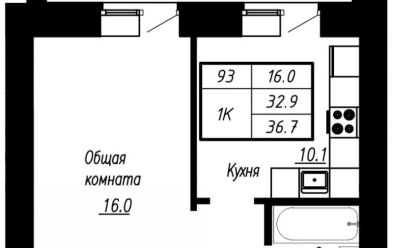 Продается 1 ком.