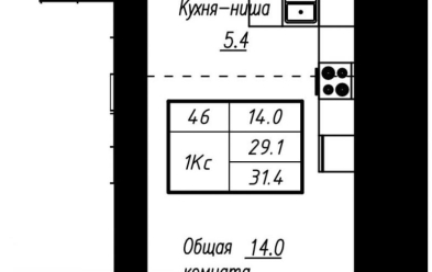 Продается 1 ком.