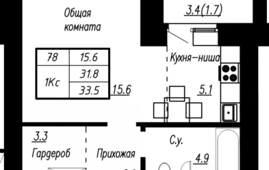 Продается 1 ком.