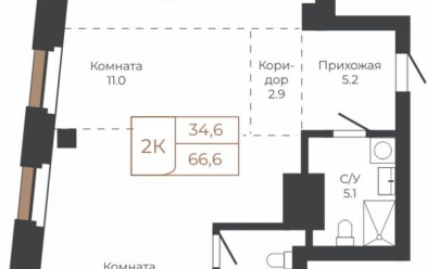 Продается 2 ком.