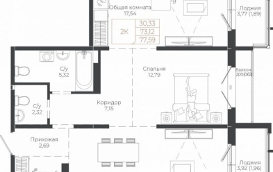 Продается 2 ком.