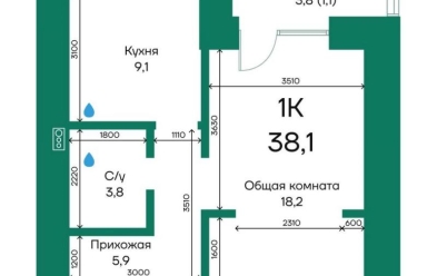 Продается 1 ком.
