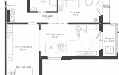 Продается 2 ком.