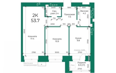 Продается 2 ком.