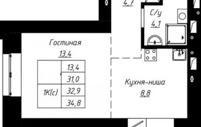Продается 1 ком.