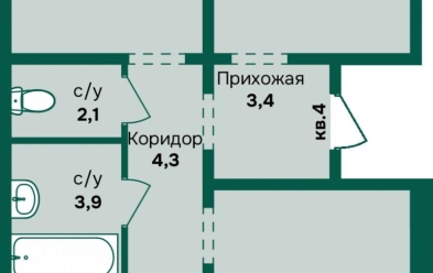 Продается 3 ком.
