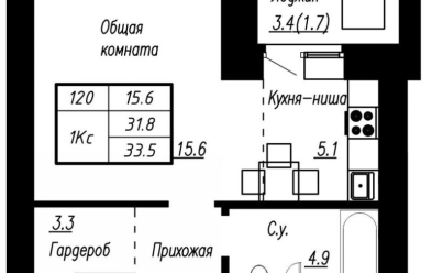 Продается 1 ком.