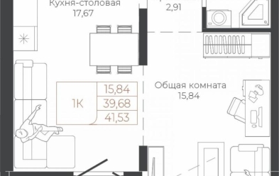 Продается 1 ком.