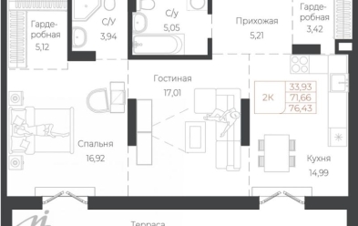 Продается 2 ком.