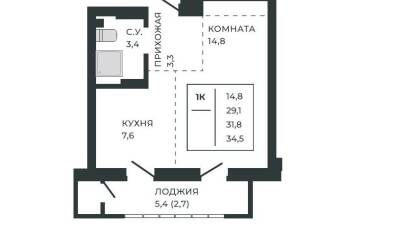 Продается 1 ком.
