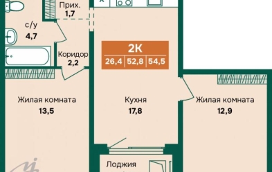 Продается 2 ком.