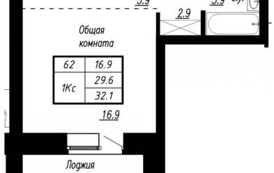 Продается 1 ком.