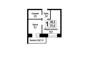 Продается 1 ком.