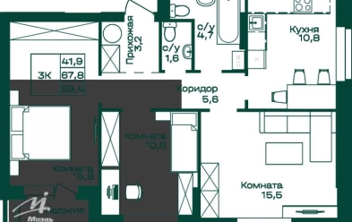 Продается 3 ком.